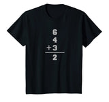 6 + 4 + 3 = 2 Baseball Math T-Shirt for Men, Women, Youth