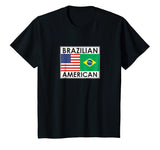 BRAZIL AMERICA Flags special T Shirt for Brazilian Americans
