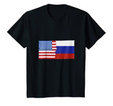 Russian American Half Russia Half America Flag Shirt