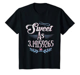Pi Day Shirt Sweet As Pi Math Gift Kids Womens Mens Grunge