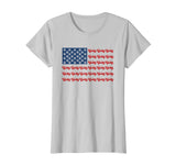 Funny America Flag Jeep Dog Flag Paw GiftT Shirt