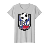 USA Soccer Ball T-Shirt | American Flag Football Tee