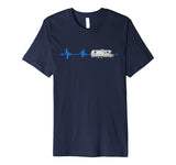A Great Airstream t-shirt with a blue neon heartbeat!!