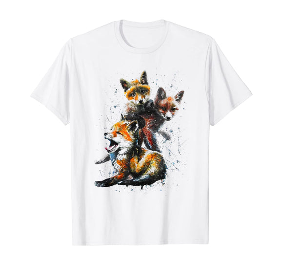 Hand painted Fox Tshirt, Fox Tshirt