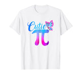 Cute &amp; Funny Cutie Pi Math Pie Butterfly T-Shirt