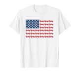 Funny America Flag Jeep Dog Flag Paw GiftT Shirt