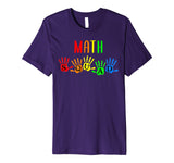 Back To School Math Teacher Squad Handprints T-Shirt