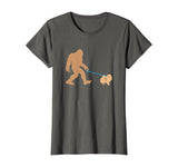 Bigfoot Walking Pomeranian Dog Funny Sasquatch Gift T-Shirt