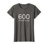 Funny 600 Months Old 50th Birthday T-Shirt Math Geek Gift