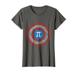 pi superhero shield maths geek pi day math teacher christmas T-Shirt