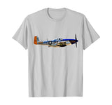 P-51 Mustang WWII Fighter Plane US Military Aviation History T-Shirt