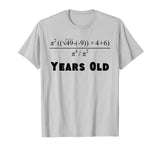 70 Years Old Algebra Equation Funny 70th Birthday Math Shirt