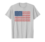 Funny America Flag Jeep Dog Flag Paw GiftT Shirt