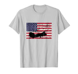 Patriotic CH-47 Chinook Helicopter American flag t-shirt