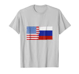Russian American Half Russia Half America Flag Shirt