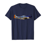 P-51 Mustang WWII Fighter Plane US Military Aviation History T-Shirt