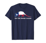 Funny Armadillo Shirt On the Road Again Texas Flag Gift