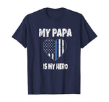My Papa Is My Hero T-Shirt Police Grandson Granddaughter