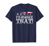 Funny BBQ Shirt I'd Smoke That Meat Pitmaster Grill Gift T-Shirt