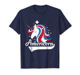 Americorn American Flag Unicorn Patriotic America T Shirt