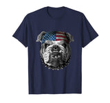 American Bulldog America Flag T shirt