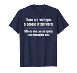 There are two types of people Funny Math T-Shirt