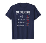 All You Need is Love Math Equation Algebra Calculus Shirt