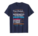T-Shirt For Math Teacher. Gift Ideas For Parents From Son.