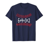 Funny Baseball 6432 Double Play T-Shirt I Gift 6+4+3=2 Math