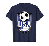 USA Soccer Ball T-Shirt | American Flag Football Tee