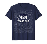 Square Root of 484: 22th Birthday 22 Years Old T-Shirt Math T-Shirt
