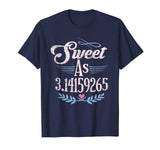 Pi Day Shirt Sweet As Pi Math Gift Kids Womens Mens Grunge