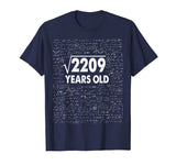 Square Root of 2209: 47th Birthday 47 Years Old T-Shirt Math T-Shirt