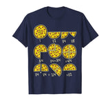 Pizza Salami Cheese Quick Math Fractions Math Teacher T-Shirt