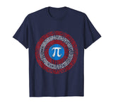 pi superhero shield maths geek pi day math teacher christmas T-Shirt
