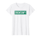 Retro Style Trenton NJ Street Sign T-Shirt