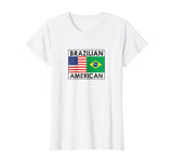 BRAZIL AMERICA Flags special T Shirt for Brazilian Americans