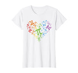 Pi Day Shirt Rainbow Heart Math LGBT Gay Lesbian Pride Gift
