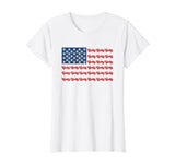 Funny America Flag Jeep Dog Flag Paw GiftT Shirt