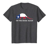 Funny Armadillo Shirt On the Road Again Texas Flag Gift
