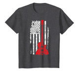 USA Flag Guitar T-Shirt America Guitarist Music