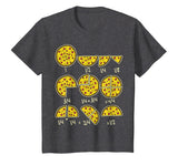 Pizza Salami Cheese Quick Math Fractions Math Teacher T-Shirt