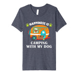 Camping with my Dog Camper Fishing Hunting Campfire Premium T-Shirt