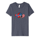 Norwegian American - Heart and National Flags