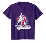 Americorn American Flag Unicorn Patriotic America T Shirt