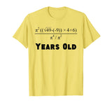 70 Years Old Algebra Equation Funny 70th Birthday Math Shirt