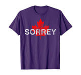 Sorrey Sorry Canadian Funny Apology Red Maple Leaf T-Shirt