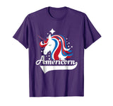 Americorn American Flag Unicorn Patriotic America T Shirt