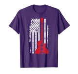 USA Flag Guitar T-Shirt America Guitarist Music
