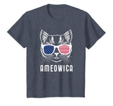 Ameowica America Pun USA American Flag Cat Shirt